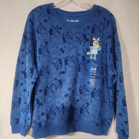 bluey Sweaters - Bluey blue sweatshirt women's Large